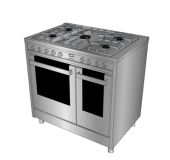 现代集成灶su模型