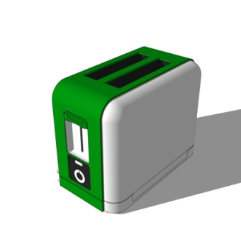 现代吐司机su模型