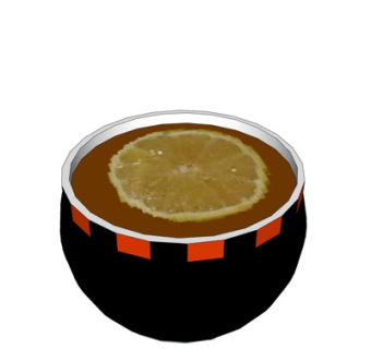 现代橙子饮料su模型