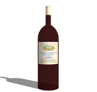 现代红酒酒水su模型