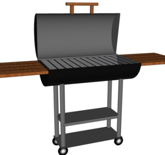 现代烧烤炉su模型