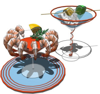 现代水果盘su模型