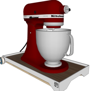 现代榨汁机su模型