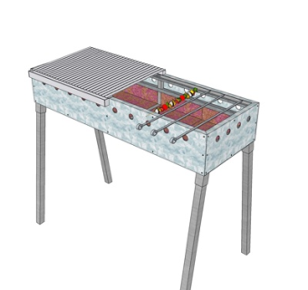 现代烧烤炉su模型