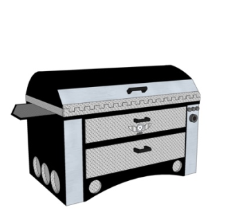 现代烤箱su模型