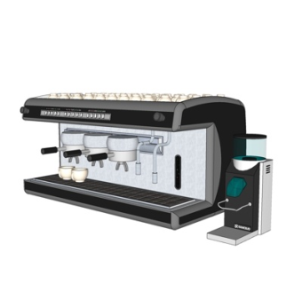 现代咖啡机su模型