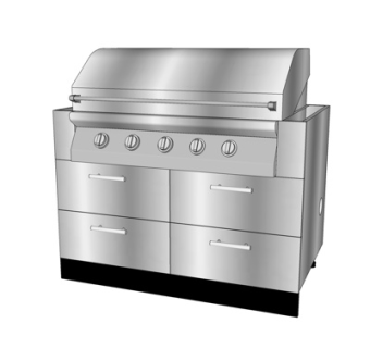 现代电烤架su模型