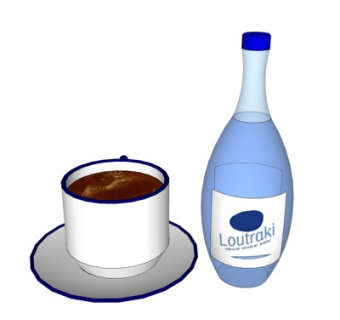 现代汽水水杯su模型