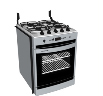 现代烤箱su模型