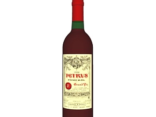 现代帕图斯红酒su模型