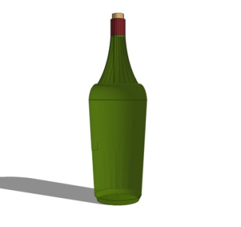 现代红酒酒水su模型