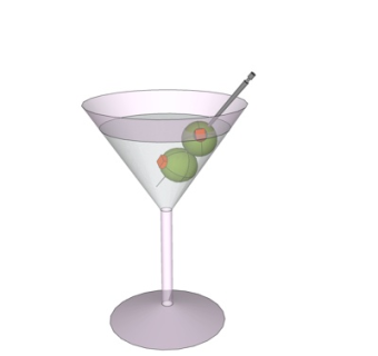 现代玻璃酒杯su模型