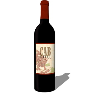 现代红酒酒水su模型