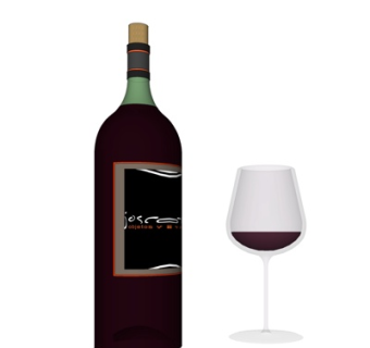 现代红酒红酒杯su模型