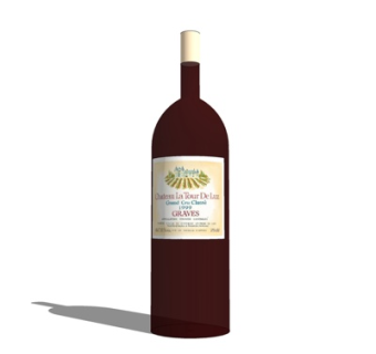 现代红酒酒水su模型