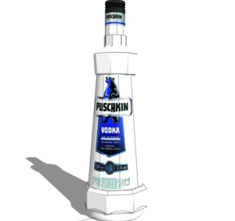 现代酒水酒瓶su模型