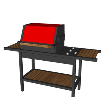 现代烧烤炉su模型