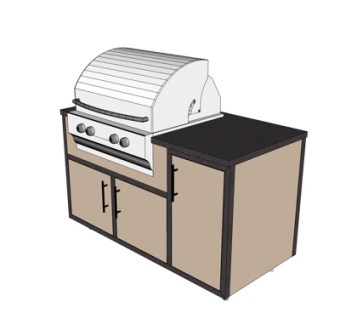 现代电烤架su模型