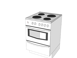 现代烤箱su模型