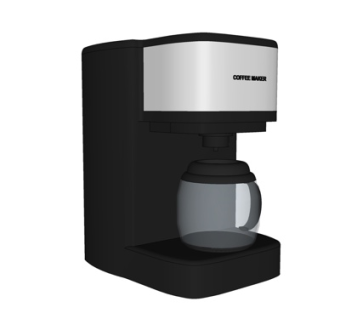 现代咖啡机su模型