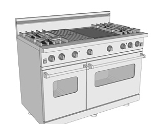 现代电烤架su模型
