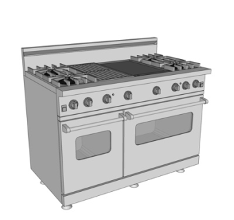 现代电烤架su模型