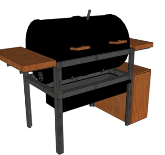 现代烧烤炉su模型