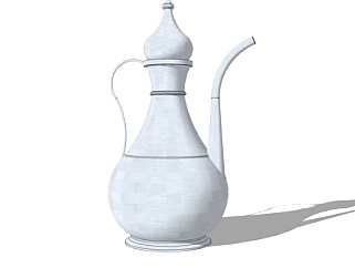 现代陶瓷水壶su模型