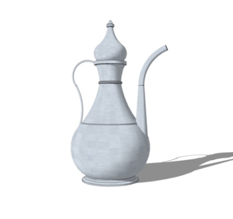 现代陶瓷水壶su模型