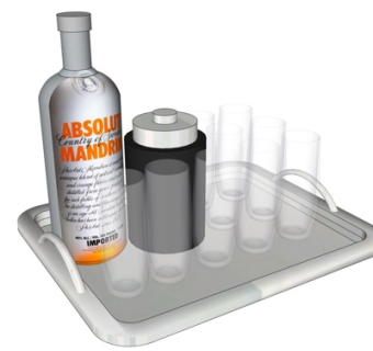 现代红酒酒杯su模型