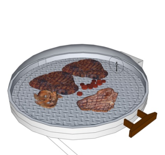 现代烤架su模型