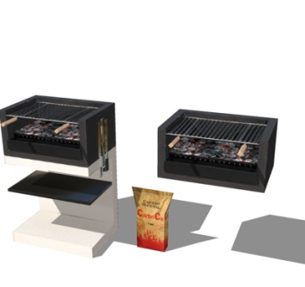 现代烧烤炉su模型