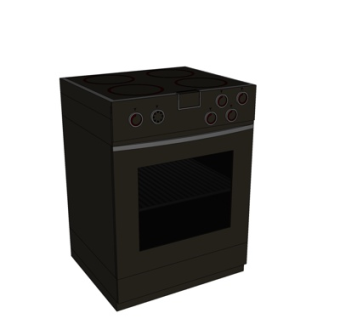 现代烤箱su模型