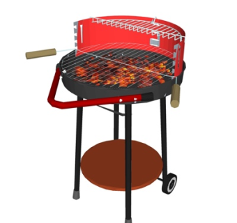 现代烤架su模型