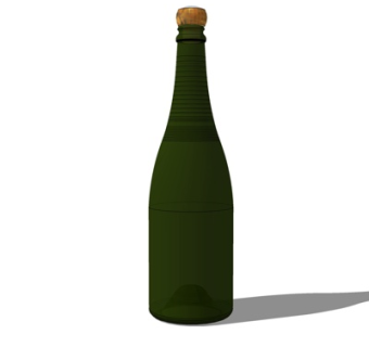 现代酒水酒瓶su模型