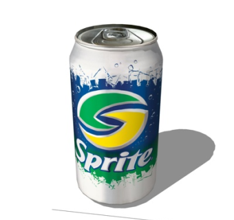 现代雪碧饮料su模型
