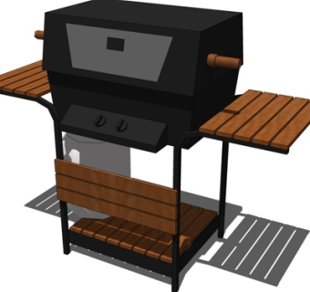 现代烧烤炉su模型