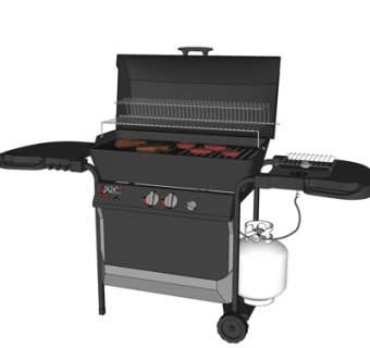 现代烧烤炉su模型