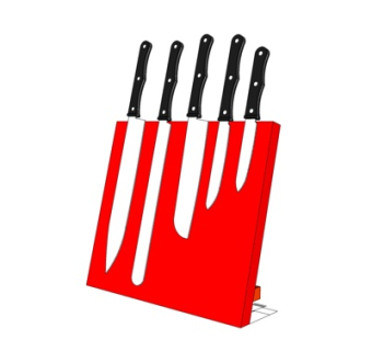 现代菜刀组合su模型