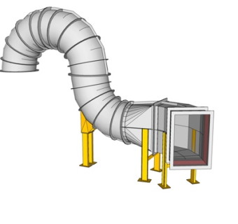 工业风通风管道su模型