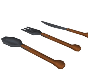 现代餐具su模型