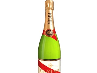 现代法国玛姆红带香槟su模型