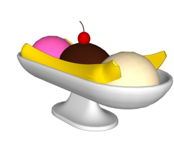 现代雪糕杯su模型