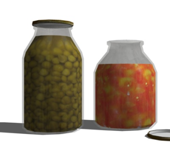 现代罐头su模型