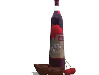 现代葡萄牙ginja<em>酒</em>su模型