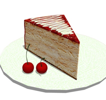 现代蛋糕su模型