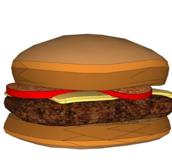 现代汉堡包su模型