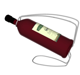现代葡萄酒架su模型