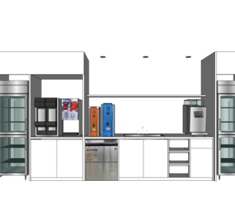 现代橱柜su模型