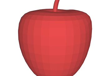现代红苹果su模型